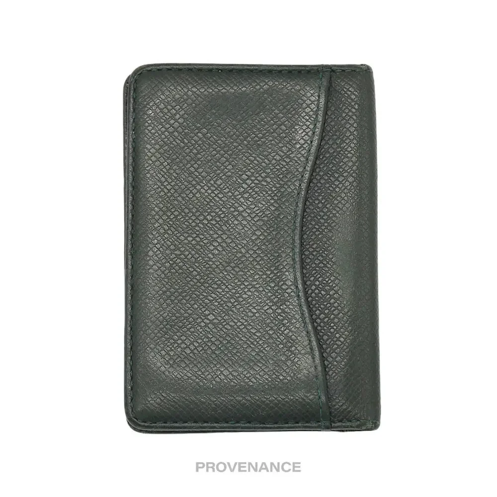 🔴 Louis Vuitton Pocket Organizer Wallet - Taiga Epicea Leather